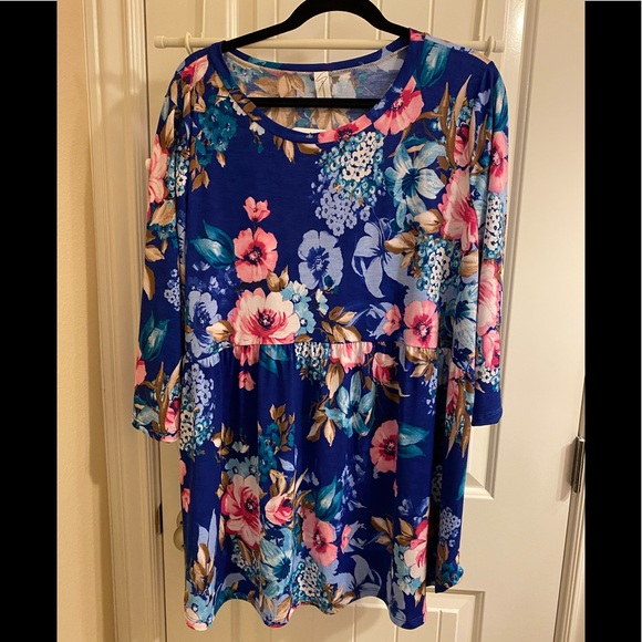 PGB Blue Haven Babydoll Tunic. 2XL NWT. - Picture 1 of 3